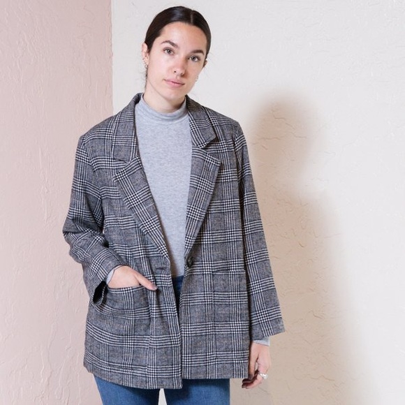 Native Youth plaid oversized blazer - Picture 4 of 6